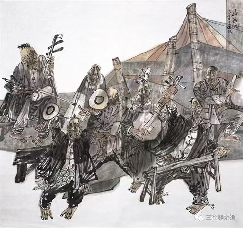 艺苑名家 | 陈小奇国画作品《乡村乐队》欣赏
