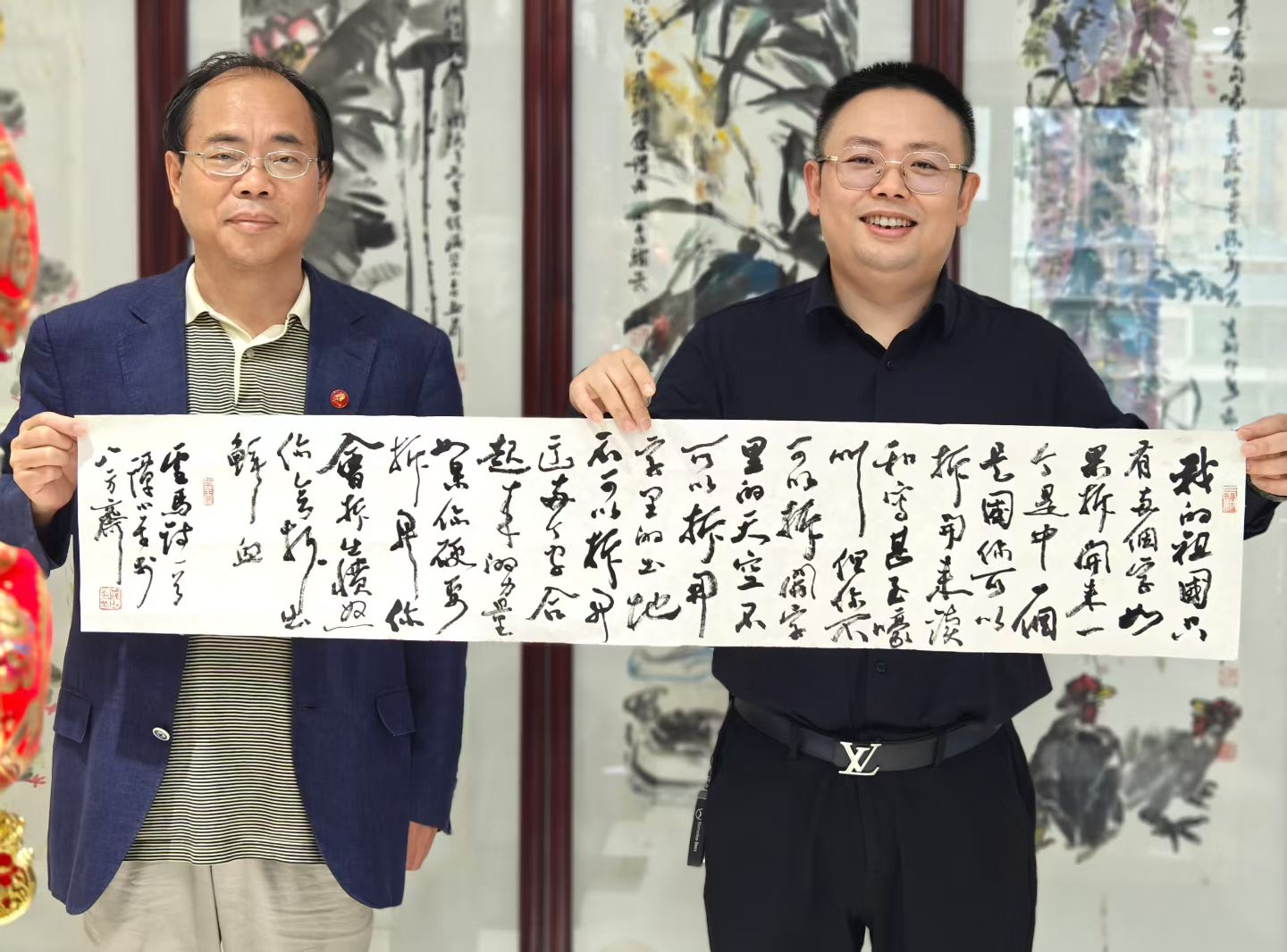 书法名家谭小平书写爱国诗篇《我的祖国》