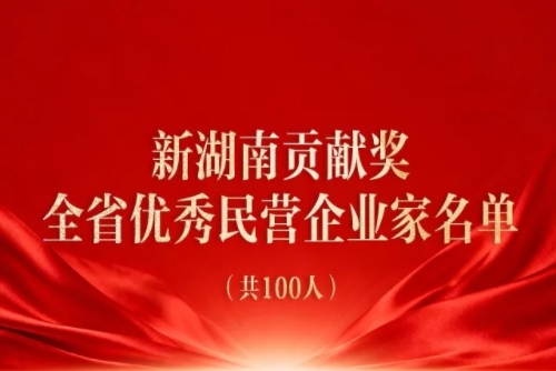 祝贺！向文波、周群飞等100位湖南民营企业家受表彰
